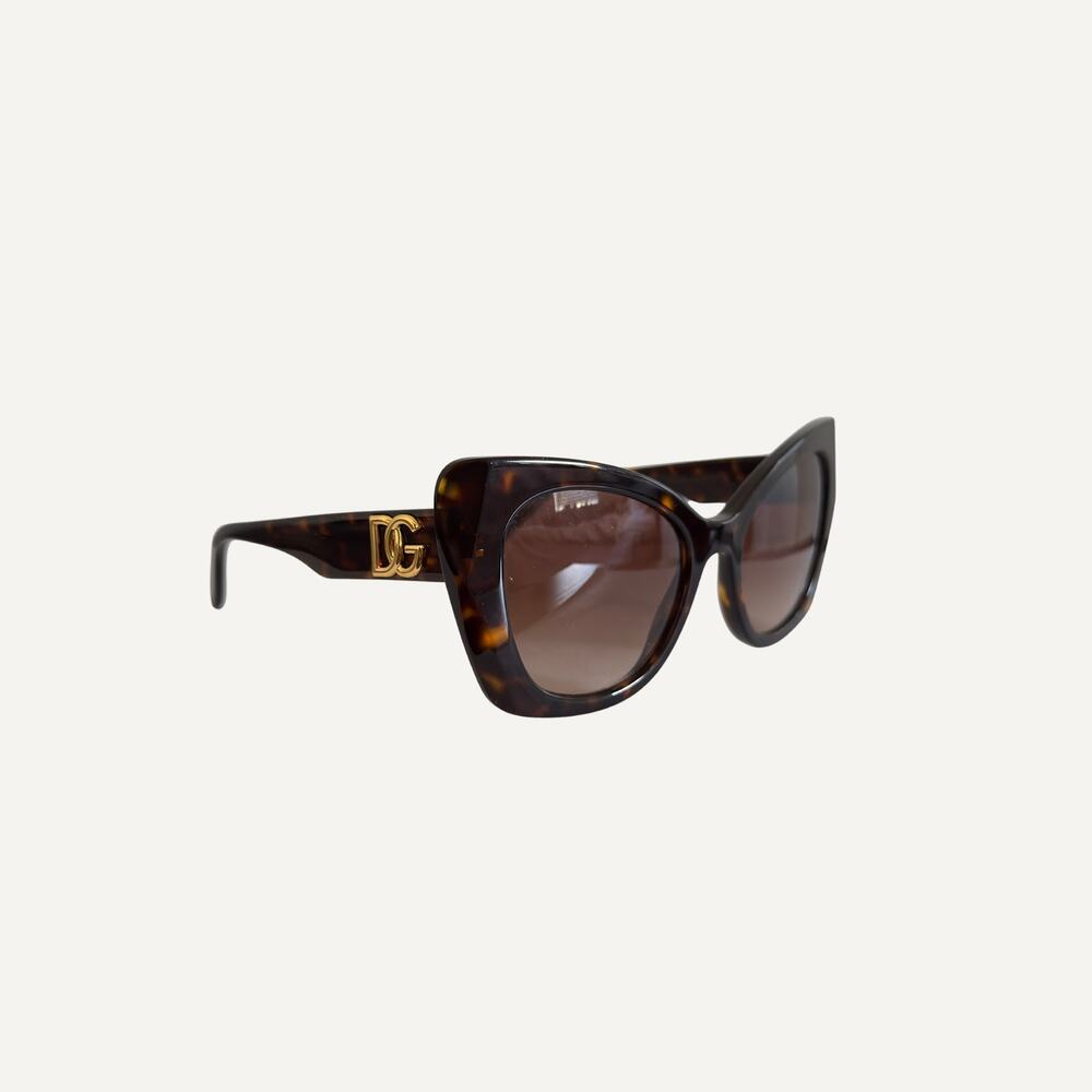 Women's - Dolce & Gabbana DG4405 Havana Cat-Eye Sunglasses